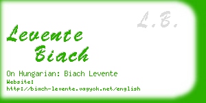 levente biach business card